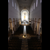 W�rzburg, Dom St. Kilian, Blick vom Spieltisch ins Hauptschiff