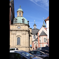 W�rzburg, Dom St. Kilian, Ansicht von Osten von der Hofstra�e auf die Sch�nbornkapelle