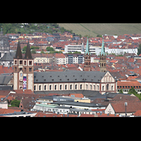 W�rzburg, Dom St. Kilian, Blick vom K�ppele-Berg auf den Dom