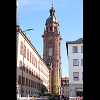 W�rzburg, Maximilian-Universit�t, Neubaukirche, Turm von Norden von der Sch�nthalstra�e