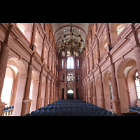 W�rzburg, Maximilian-Universit�t, Neubaukirche, Innenraum in Richtung Osten (Orgel)