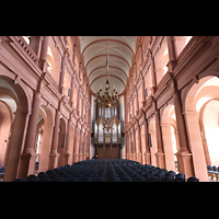 W�rzburg, Maximilian-Universit�t, Neubaukirche, Innenraum in Richtung Osten (Orgel)