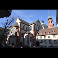 W�rzburg, Neum�nster, Ansicht von S�dosten vom Paradeplatz