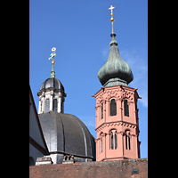 W�rzburg, Neum�nster, Turm und Kuppel