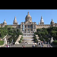 Barcelona, Palacio Nacional Montju�c (Montjuich), Cascades No. 3 und Palacio Nacional Montjuic