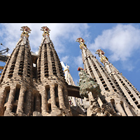 Barcelona, La Sagrada Familia, T�rme der Geburtsfassade, die noch Antoni Gaud� fertigstellte