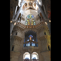 Barcelona, La Sagrada Familia, Blick durchs Querhaus vom s�dwestlichen zum nord�stlichen Portal