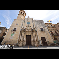 El Vendrell, Esgl�sia parroquial de Sant Salvador, Fassade, Ansicht von Westen von der Pla�a Vella