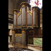 El Vendrell, Esgl�sia parroquial de Sant Salvador, Orgel von der Seitenempore aus gesehen