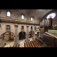 El Vendrell, Esgl�sia parroquial de Sant Salvador, Orgel von der Seitenempore aus gesehen