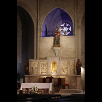 Montblanc, Santa Maria la Major, Hochaltar und Marienstatue