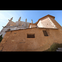 Montblanc, Santa Maria la Major, Seitenansicht von Norden von der Pla�a dels Torraines