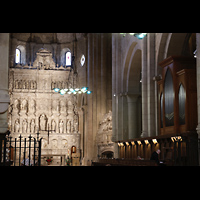 Poblet, Monestir de Santa Maria, Chorraum mit Altarretabel und Chororgel