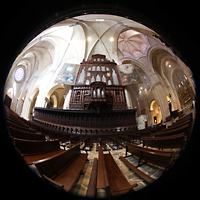 Tarragona, Catedral de Santa Tecla, Seitlicher Blick zur Orgel und in die Kathedrale