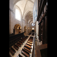 Tarragona, Catedral de Santa Tecla, Seitlicher Blick vom Spieltisch in die Kathedrale zur S�dwestwand