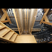 Tarragona, Catedral de Santa Tecla, Pfeifen im Hauptwerk und mechanische Traktur ins Oberwerk