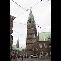 Bremen, Dom St. Petri (Silbermann-Positiv), Ansicht von der Domsheide aus