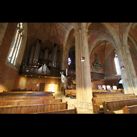 Bremen, Kirche Unserer Lieben Frauen, Seiten- und Hauptschiff mit Orgelempore