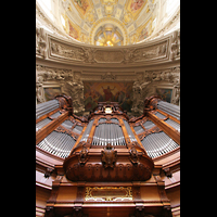 Berlin (Mitte), Dom (Hauptorgel), Orgelprospekt und Kuppel
