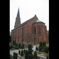 Bremen, St. Johann Oberneuland, Außenansicht in Richtung Chor