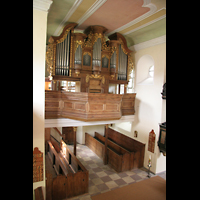 Mühlheim / Eis, Schlosskirche, Orgel von der Seitenempore aus