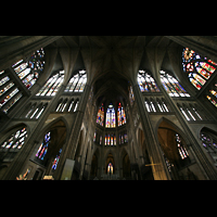 Metz, Cathédrale Saint-Étienne (Triforium-Orgel), Fenster im Vierungsbereich