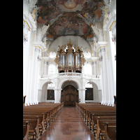 Trier, Basilika St. Paulin, Innenraum / Hauptschiff in Richtung Orgel
