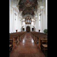 Trier, St. Paulin, Innenraum / Hauptschiff in Richtung Orgel
