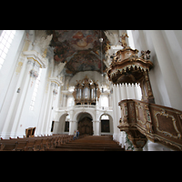 Trier, St. Paulin, Kanzel und Orgel