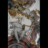 Füssen, Basilika St. Mang (Hauptorgel), Harfe spielender König David
