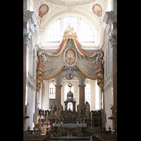 Füssen, Basilika St. Mang (Hauptorgel), Chor mit Altar