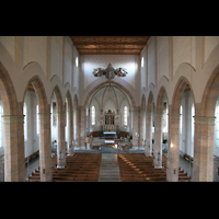 Waldkirchen, St. Peter und Paul (Bayernwalddom), Blick von der Orgelempore in die Kirche