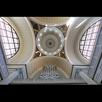 Potsdam, St. Nikolai (Chororgel), Orgelempore und Blick in die Kuppel