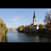 Rottenburg, St. Moriz, Ansicht von der Neckarbrücke Königsstraße