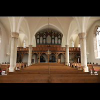 Gronau, Matthäikirche, Innenraum in Richtung Orgel