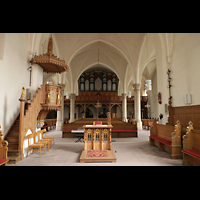 Gronau (Leine), Matthäikirche, Blick vom Hochaltar zur Orgel
