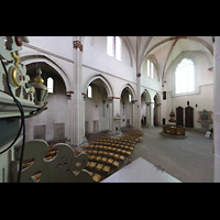 Braunschweig - Riddagshausen, Klosterkirche St. Mariae, Blick vom Spieltisch in Richtung Westwand
