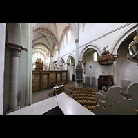 Braunschweig - Riddagshausen, Klosterkirche St. Mariae, Blick vom Spieltisch in Richtung Lettner und Chor