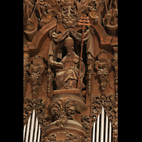 Sevilla, Catedral (Hauptorgel), Prospektdetail der Epistelorgel