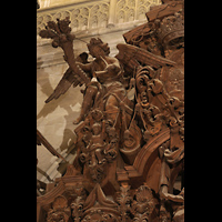 Sevilla, Catedral (Hauptorgel), Links-mittlerer Engel auf dem Gehäuse der Epistelorgel