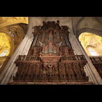 Sevilla, Catedral (Hauptorgel), Prospekt der Epistelorgel (äußere Seite zum Seitenschff hin)
