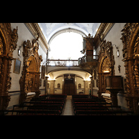 Faro, Igreja do Carmo, Innenraum in Richtung Südwand mit Orgel