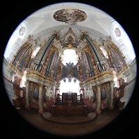 Weingarten, Basilika St. Martin - Chororgel, Gabler-Orgel Gesamtansicht