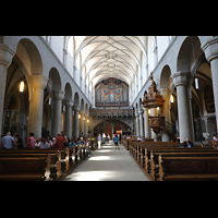 Konstanz, Münster Unserer Lieben Frau, Hauptschiff in Richtung Orgel
