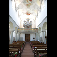 Reichenau - Niederzell, St. Peter und Paul, Innenraum in Richtung Orgel