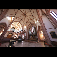 Bühl (Baden), Münster St. Peter und Paul (Hauptorgel), Blick vom Chorraum auf beide Orgeln