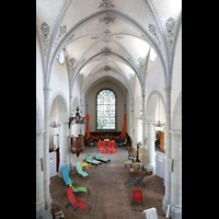 Vevey, Sainte-Claire, Blick von der Orgelempore in die Kirche