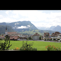 Schwyz, St. Martin, Ansicht vom Kollegiumsberg aus