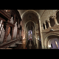 Évora (Evora), Catedral, Blick von der Westempore auf die Orgel und ins Hauptschiff