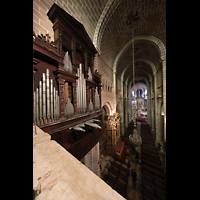 Évora (Evora), Catedral, Blick von der Westempore auf die Orgel und ins Hauptschiff